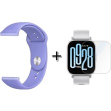 Forzacase  Xiaomi Redmi Watch 5 Lite ile Uyumlu Silikon Kordon Kayış + Kırılmaz Cam Koruma - FC875