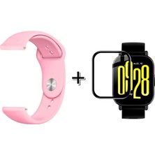 Forzacase  Xiaomi Redmi Watch 5 Lite ile Uyumlu Silikon Kordon Kayış + Ekran Koruma Filmi - FC875