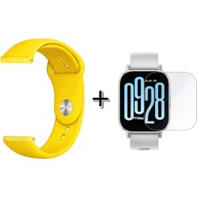 Forzacase  Xiaomi Redmi Watch 5 Lite ile Uyumlu Silikon Kordon Kayış + Kırılmaz Cam Koruma - FC875
