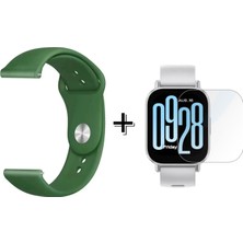 Forzacase  Xiaomi Redmi Watch 5 Lite ile Uyumlu Silikon Kordon Kayış + Kırılmaz Cam Koruma - FC875