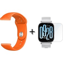 Forzacase  Xiaomi Redmi Watch 5 Lite ile Uyumlu Silikon Kordon Kayış + Kırılmaz Cam Koruma - FC875
