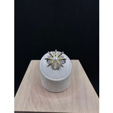 Ortası Incili Güneş Model Ithal Gümüş Kadın Yüzük