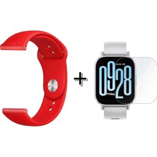 Forzacase  Xiaomi Redmi Watch 5 Lite ile Uyumlu Silikon Kordon Kayış + Kırılmaz Cam Koruma - FC875