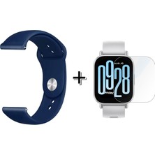 Forzacase  Xiaomi Redmi Watch 5 Lite ile Uyumlu Silikon Kordon Kayış + Kırılmaz Cam Koruma - FC875