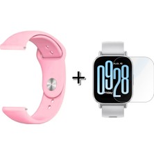 Forzacase  Xiaomi Redmi Watch 5 Lite ile Uyumlu Silikon Kordon Kayış + Kırılmaz Cam Koruma - FC875