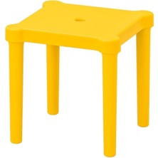 Çocuk Taburesi, Sarı Renk Meridyendukkan 28X27 cm Polipropilen Plastik Kare Tabure