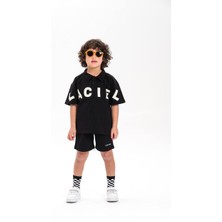 Laciel Paris Baskılı Yakalı Şortlu Pamuk Takım