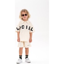 Laciel Paris Baskılı Yakalı Şortlu Pamuk Takım