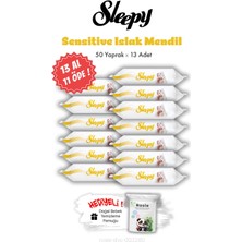 Sleepy Sensitive 13 Al 11 Öde Islak Mendil 50'li ve Rosie