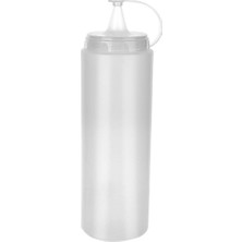 Mediterian Şeffaf 400 ml Çok Amaçlı Mutfak Şişesi, Yağ, Sos, Sirke, Beyaz, Tek Parça