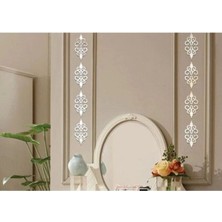 Kendinden Yapışkanlı Motif-Bordür Dekoratif Pleksi Ayna 7 x 7 cm  - 10 Adet