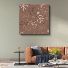 Fiyonk Deseni - Romantik Çizgisel Kompozisyon Kanvas Tablo