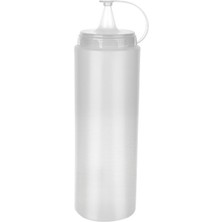 Mediterian Şeffaf 400ml Sos ve Yağ Şişesi, Pratik ve Şık Tasarım, Beyaz, 1 Parça