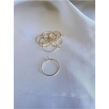 Flea Market Takı Yapımı Için Gold  Halka Küpe Aparatı  - ( 3 Çift)