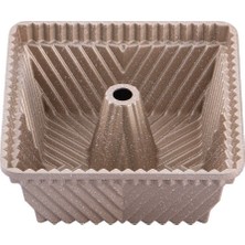 Teknotrust Kare Kek Kalıbı Light Gold