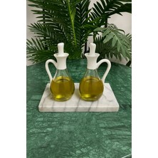 Mediterian Beyaz Mermer Yağdanlık Sunumluk, şık ve kullanışlı mutfak aksesuarı