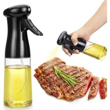 Mediterian 200 ml Siyah Cam Spreyli Yağ ve Sirke Püskürtücü, 2'li set