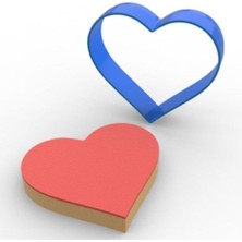 Teknotrust Kalp Polikarbon Kopat Kurabiye Ve Şeker Hamuru Kalıbı