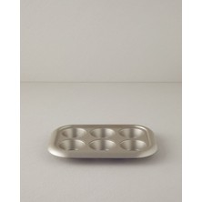 Teknotrust Patisserie Mimi Karbon Çelik Muffin Kek Kalıbı 29,5X21 cm Şampanya