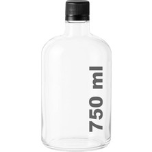 Mediterian 750 ml Şeffaf Yağ Şişesi, Sızdırmaz Kapak, Akıtıcı, Cam, Siyah Kapak