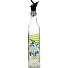 Mediterian Şık Siyah Cam Yağlık 500 ml, Kullanışlı ve Estetik Tasarım