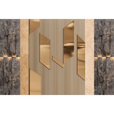 3D Duvar Kağıdı , 3 Boyutlu Gold Duvar Kağıdı