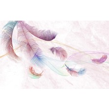 Pembe Tüyler Duvar Kağıdı , Tüy Desenli Duvar Kağıdı