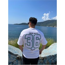 Erkek Bisiklet Yaka Oversize Baskılı T-Shirt