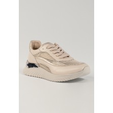 Eleonora Bej Deri Kadın Sneakers,  Deri, Günlük Ayakkabı, Spor Ayakkabı 25079