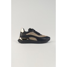 Eleonora Siyah Deri Kadın Sneakers,  Deri, Günlük Ayakkabı, Spor Ayakkabı 25079
