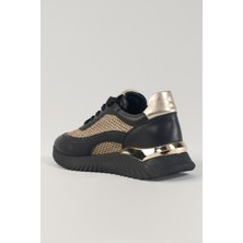 Eleonora Siyah Deri Kadın Sneakers,  Deri, Günlük Ayakkabı, Spor Ayakkabı 25079