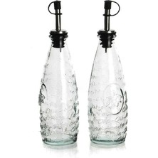 Mediterian Beyaz 300 cc Kabartmalı Şişe Çiftli Set, Şık ve Dayanıklı Tasarım
