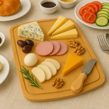 Bambu 2 Parça Kahvaltı Peynir Servis Sunum Tahtası