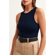 Fitilli Halter Yaka Örme ATLET-LAV10003