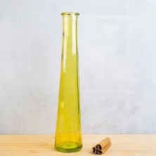 Mediterian Renkli 32 cm yağ şişesi, şık ve kullanışlı mutfak aksesuarı, 0-249 ml, sarı