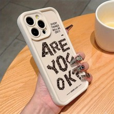 Phone Gaozhu Antika Beyaz Leopar Baskılı Harf Desenli  Düşme Koruyucu Kılıf