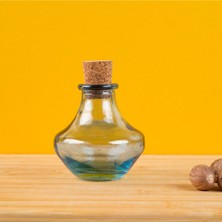 Mediterian Mavi Renkli 100 ml Orta Doğu Tarzı Yağ Şişesi, şık ve pratik kullanım sağlar.