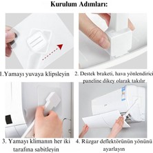 Tak Çıkar Ayarlanabilir Klima Hava Yönlendirici Siperlik Split Tipi Pratik Klima Aparatı