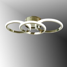 TT305-3-FSR Tt Aydınlatma Fransız Sarı Kaplama 3 Lü LED Avize
