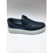 Bemsa  Deri Lacivert Bağcıksız Rahat Taban Erkek Ayakkabı C-78163BMSA