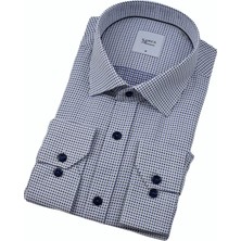 Erkek Klasik Puantiyeli Uzun Kol Gömlek 3596 BGL-ST04402