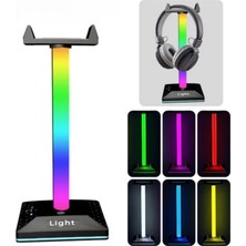 GB Oyuncu Kulaklık Standı Gamer Modlu 10 Işıklı USB Girişli