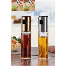 Mediterian Şık ve pratik cam ve çelik yağ spreyi şişesi, 0-249 ml, gümüş renk
