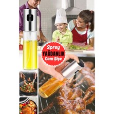 Mediterian Çok amaçlı mutfak spreyi ve sirke şişesi seti, 100 ml, gri ve beyaz renkli, şık tasarım