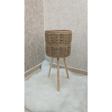 Bambu Saksı Halat Saksı Ahşap Saksı Hasır Saksı