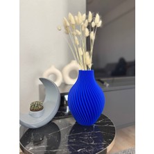 Modern Dekoratif Vazo Canlı Mavi Renk