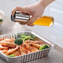 Mediterian Çok Amaçlı Cam Sprey Şişe 100 ml, Gümüş, Dağıtıcı, Yağ, Sirke, Püskürtücü