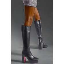 Paybuy Kadın Elegant Ayakkabı Platform Diz Altı Çizme Özel Tasarım Abiye Ayakkabı