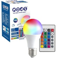 9W RGB Led Ampul 16 Renk Uzaktan Kumandalı Renk Değiştiren Dekoratif Işık