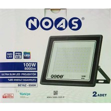 Projektör 100W Dış Mekan LED Projektör | Slim Kasa | IP66 | Soğuk Beyaz Işık